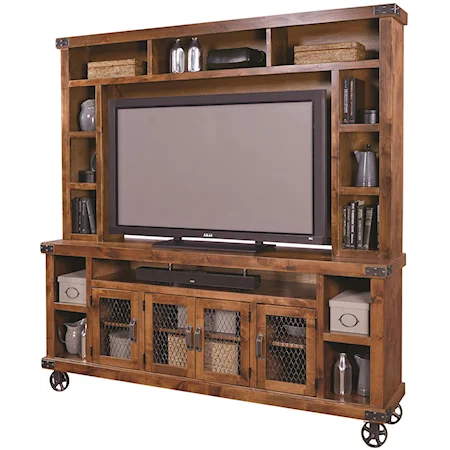 84" Entertainment Unit with Soundbar Compartment